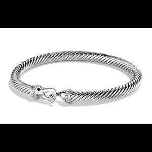 David Yurman cable Buckle Bracelet with diamonds